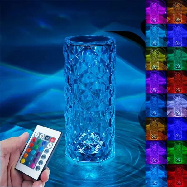 16 Colors Rose Diamond Table Lamp Light - Image 7