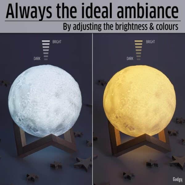 3D Moon Lamp Night Light (Rechargeable & Touch/Remote Control) - Image 5