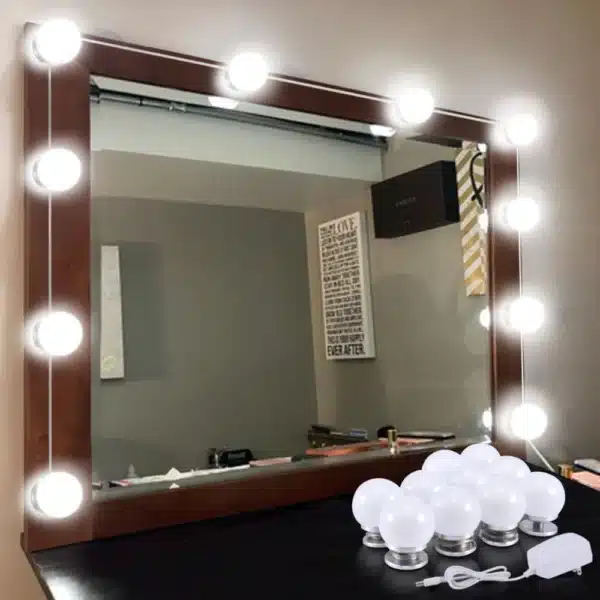 Dressing Table Mirror Light, Super Bright 10 LED Lights - 3 Modes & USB Type - Image 5