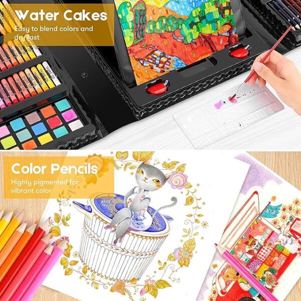 180 Piece Professional Artset Box For Kids (Wooden Case) - Image 5