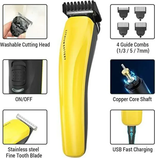 HTC AT-528 Professional Hair Clipper (Yellow) - Image 3