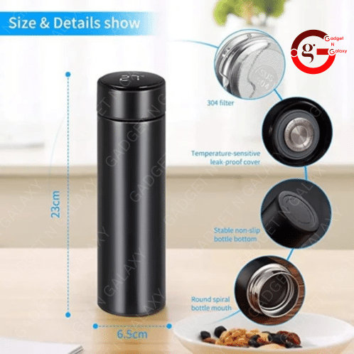 SMART Digital LED Thermal Flask with Temperature Indicator Stainless Steel Flask - Image 2